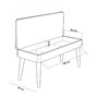 Hanah Home Conjunto Muebles Recibidor Vegas Sonomo 930 - 1070 Zapatero Banco Lino Verde